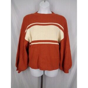 Grace Karma Stripe Ribbed Sweater Plus Size 1X New